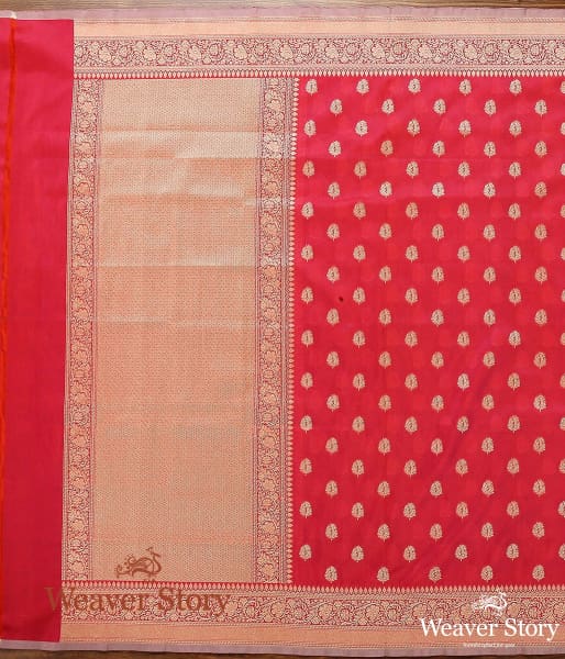 Handwoven_Pink_and_Peacg_Dual_Tone_Banarasi_Dupatta_with_Traditional_Motifs_WeaverStory_02