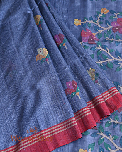 Handwoven_Grey_Matka_Silk_Jamdani_Saree_WeaverStory_02