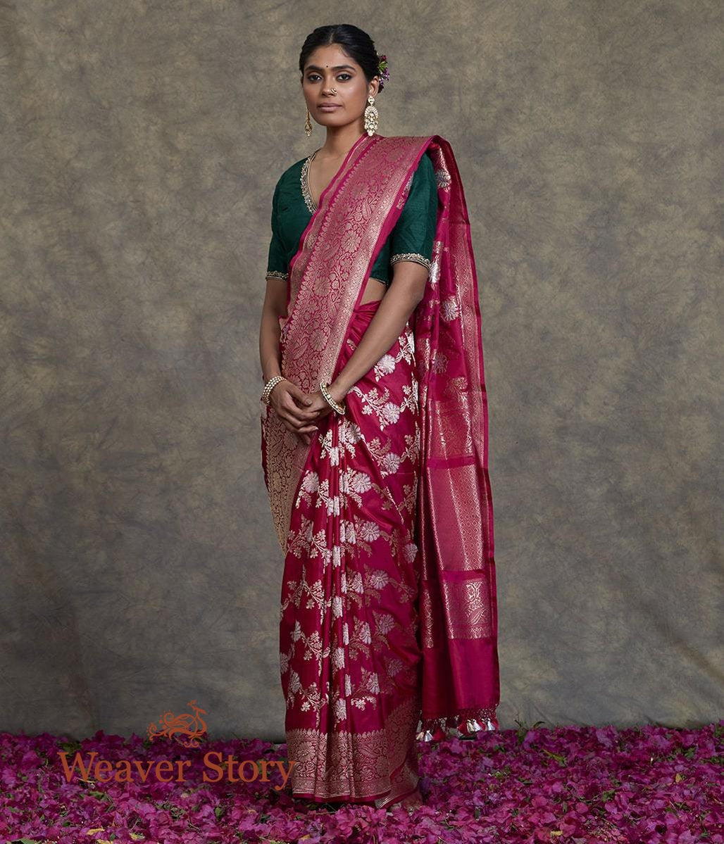 Handwoven_Pink_Kadhwa_Jangla_Saree_with_Paisley_Border_WeaverStory_02