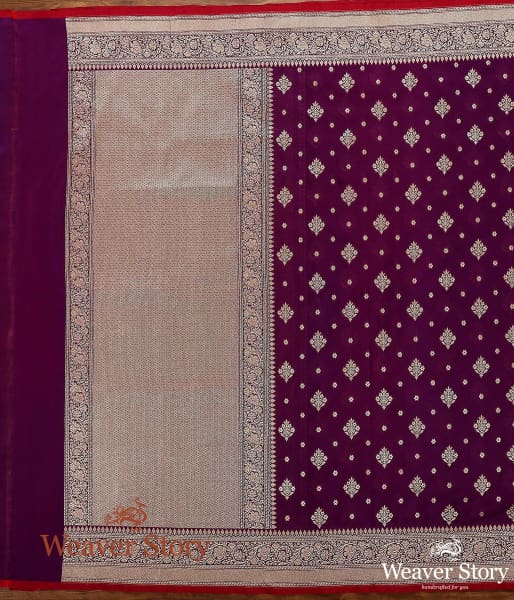 Handwoven_Purple_Katan_Georgette_Dupatta_WeaverStory_02