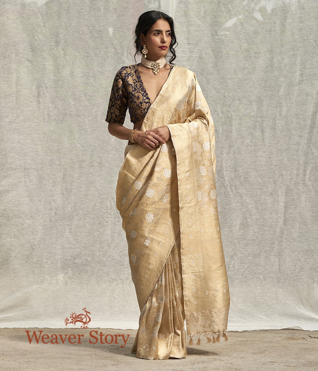 Handloom_Gold_Banarasi_Tissue_Silk_Saree_with_all_over_Gold_and_Silver_Angoor_Jaal_WeaverStory_02