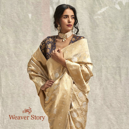 Handloom_Gold_Banarasi_Tissue_Silk_Saree_with_all_over_Gold_and_Silver_Angoor_Jaal_WeaverStory_01
