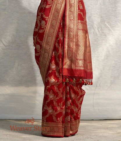 Handwoven_Red_Kadhwa_Banarasi_Jangla_with_Floral_Weave_WeaverStory_04