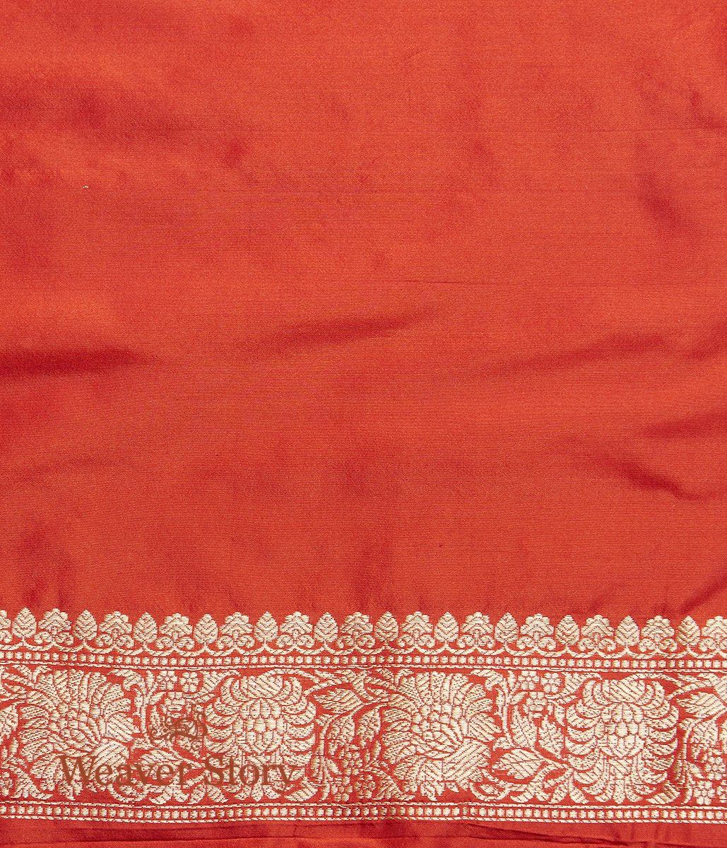 Handwoven_Red_Kadhwa_Banarasi_Jangla_with_Floral_Weave_WeaverStory_05