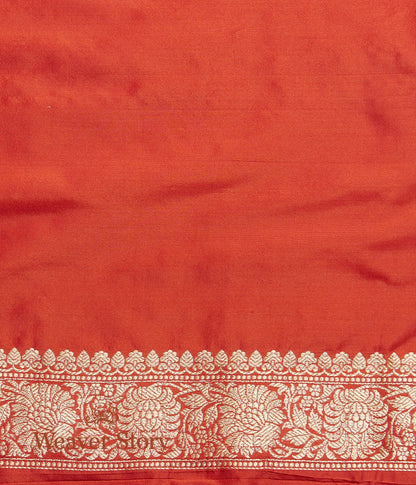 Handwoven_Red_Kadhwa_Banarasi_Jangla_with_Floral_Weave_WeaverStory_05