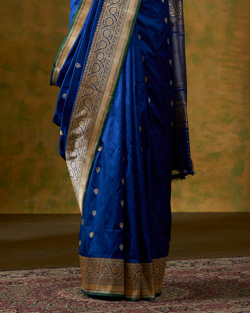 Royal_Blue_Handloom_Pure_Katan_Silk_Banarasi_Saree_with_Kadhwa_Booti_WeaverStory_04