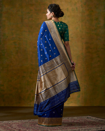 Royal_Blue_Handloom_Pure_Katan_Silk_Banarasi_Saree_with_Kadhwa_Booti_WeaverStory_03