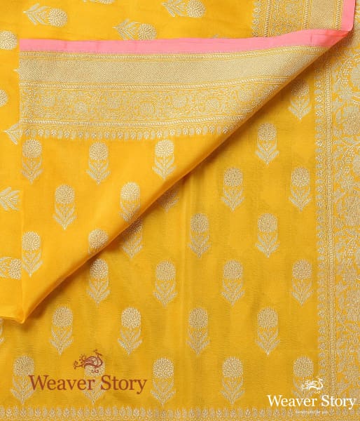 Handwoven_Yellow_Katan_Georgette_Dupatta_WeaverStory_02