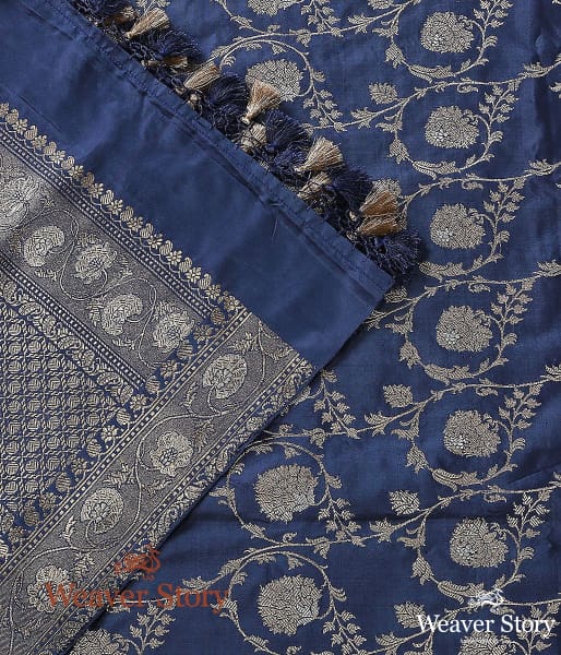 Handwoven_Blue_Sona_Rupa_Kadhwa_Jangla_Dupatta_WeaverStory_02