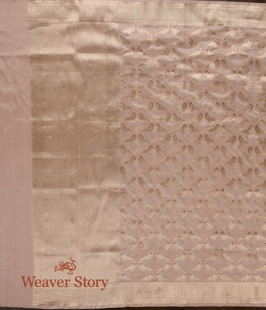 Handloom_Peach_Banarasi_Kadhwa_Dupatta_with_Bird_Motifs_WeaverStory_02