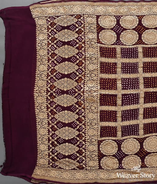 Handwoven_Maroon_Banarasi_Bandhej_Dupatta_WeaverStory_02