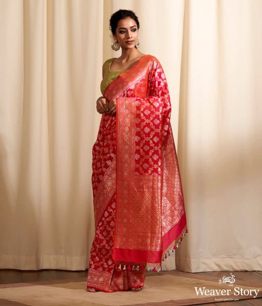 Hanwoven_Pink_Sona_Rupa_Cutwork_Jangla_Saree_WeaverStory_02