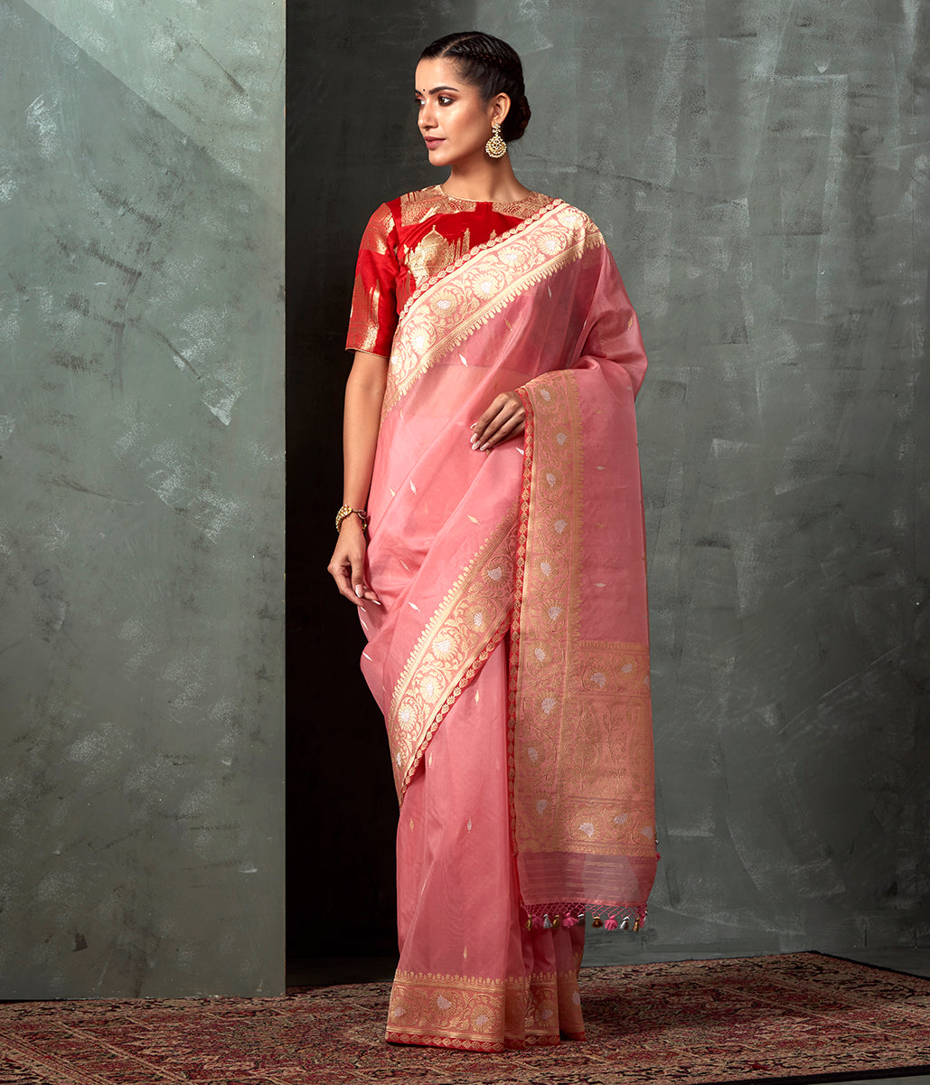 Handloom_Light_Pink_Kadhwa_Kora_Saree_with_Red_Selvedge_WeaverStory_02