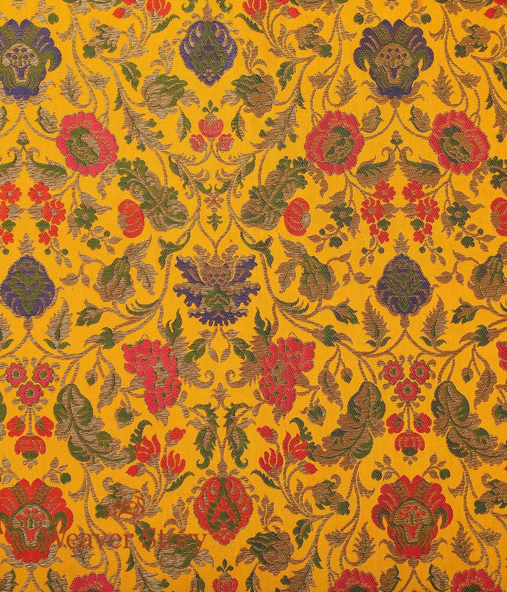 Handloom_Mustard_Meenakari_Kimkhab_Fabric_WeaverStory_02