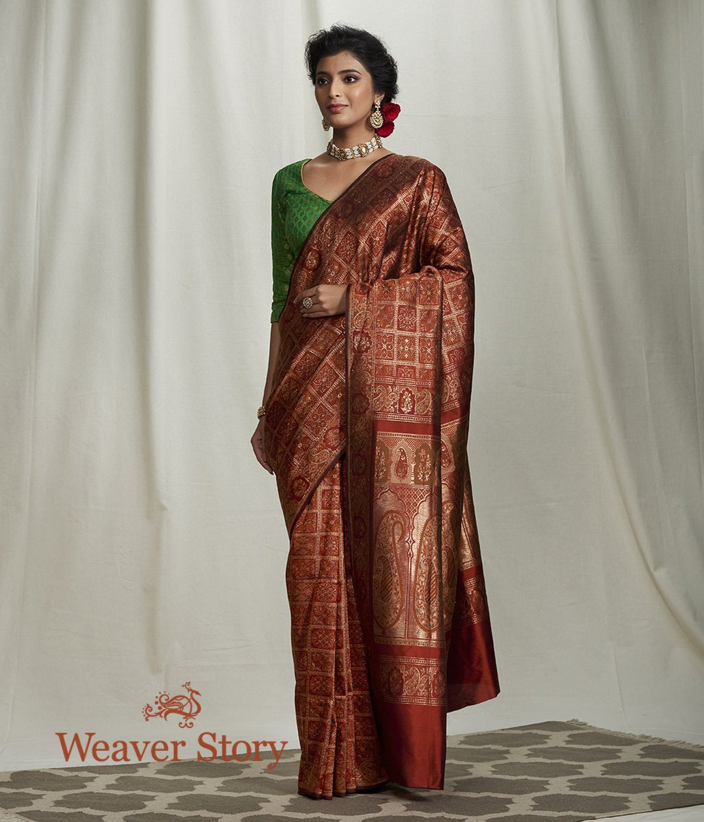 Handwoven_Rust_Banarasi_Gharchola_Saree_WeaverStory_02