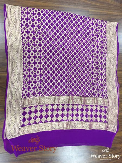 Handwoven_Purple_Bandhej_Dupatta_WeaverStory_02