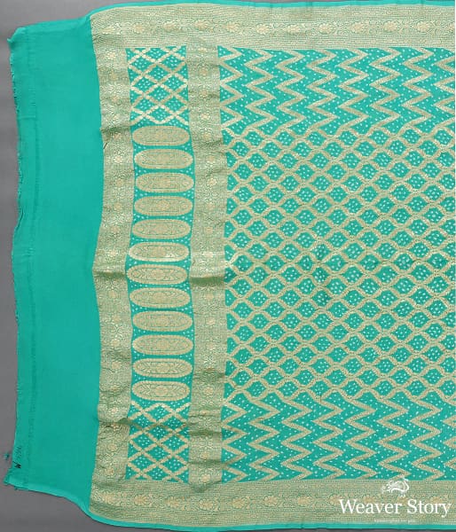 Handwoven_Aqua_Green_Banarasi_Bandhej_Dupatta_WeaverStory_02