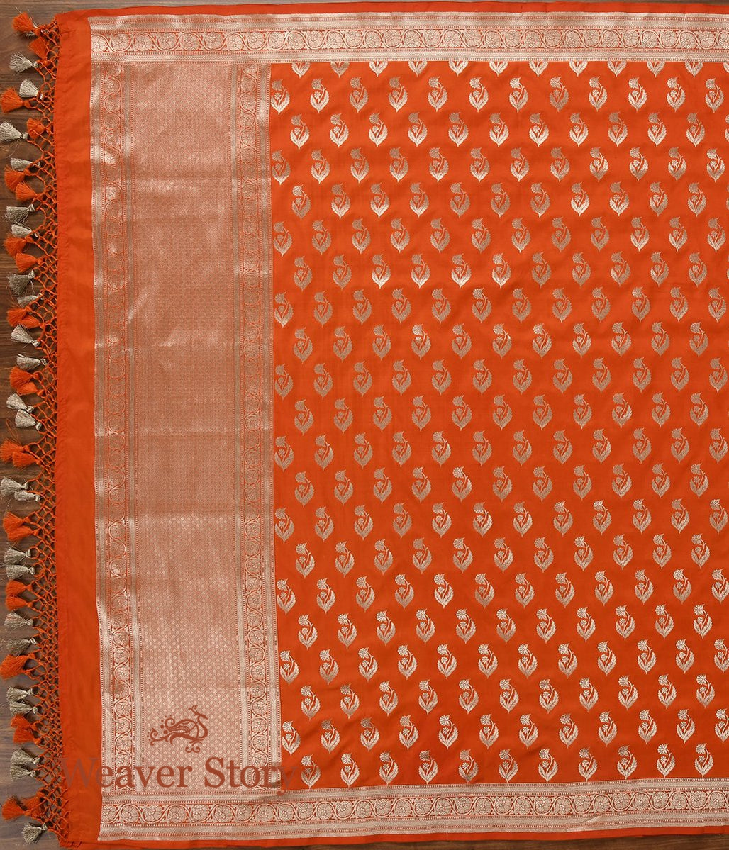 Handloom_Orange_Flower_Booti_Dupatta_WeaverStory_02