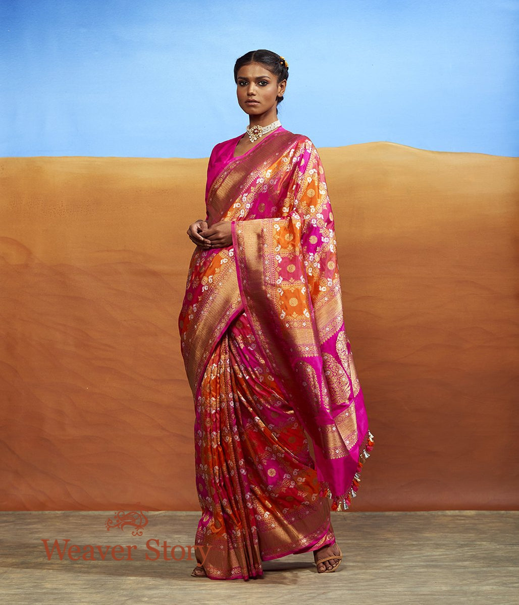 Handwoven_Pink_and_Orange_Rangkaat_Banarasi_with_Cutwork_Weave_WeaverStory_02