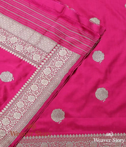 Handwoven_Pink_Katan_Silk_Dupatta_with_Kadhwa_Booti_WeaverStory_02