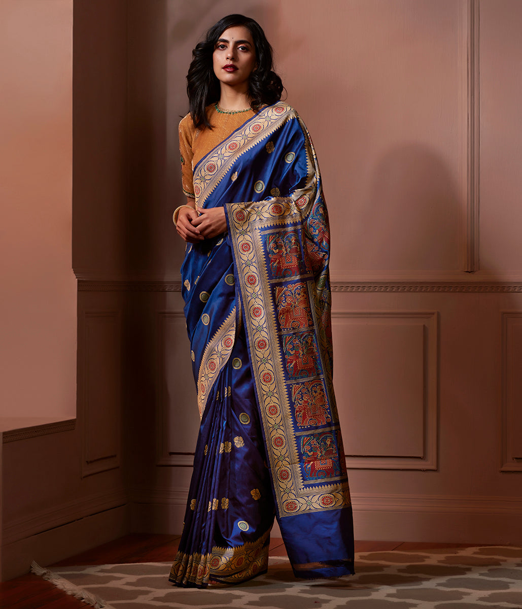Banaras_Baluchari_Saree_in_Blue_Color_WeaverStory_02