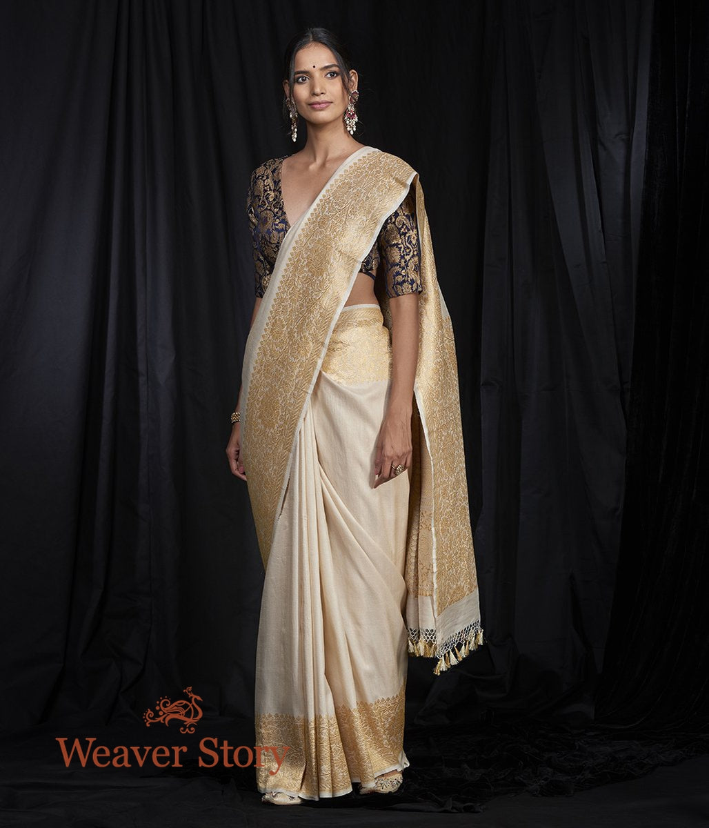 Handwoven_Plain_Tusser_Georgette_Saree_with_Heavy_Border_WeaverStory_02