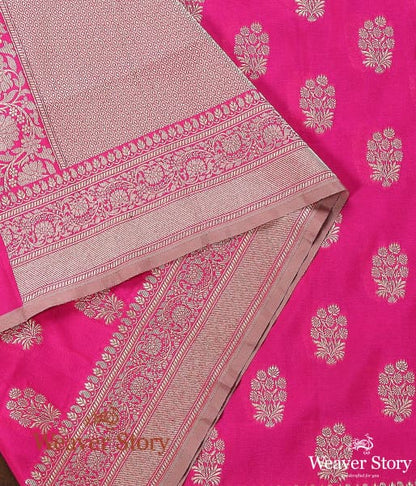 Handwoven_Hot_Pink_Katan_Georgette_Dupatta_WeaverStory_02