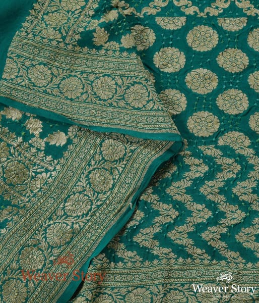 Handwoven_Green_Banarasi_Bandhej_Dupatta_WeaverStory_02