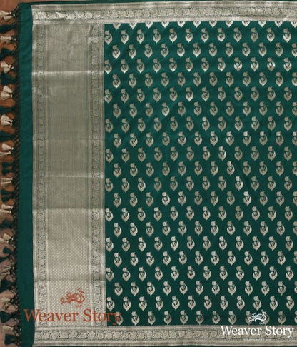 Handwoven_Green_Flower_Booti_Dupatta_WeaverStory_02