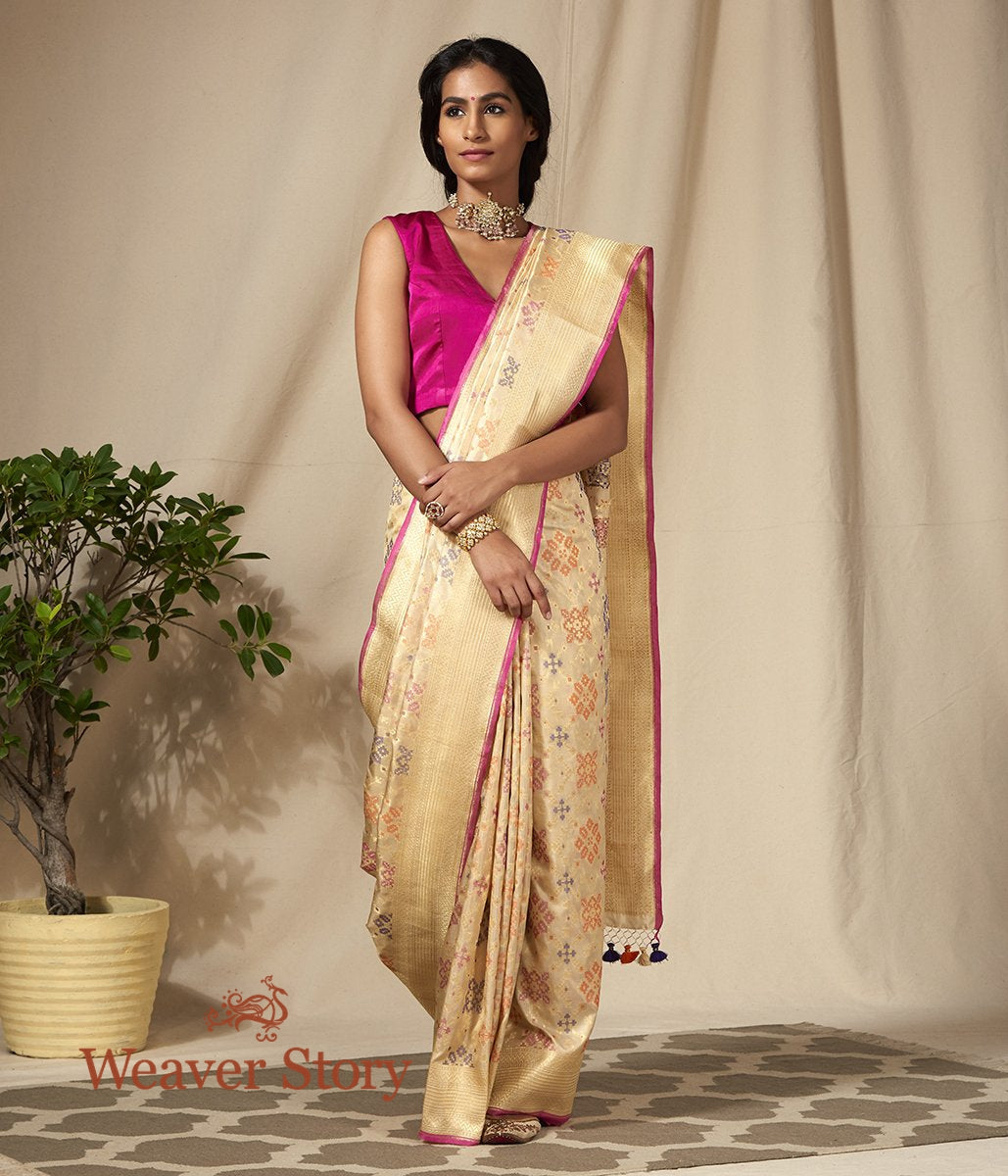 Handwoven_Offwhite_Meenakari_Banarasi_Patola_Saree_WeaverStory_02
