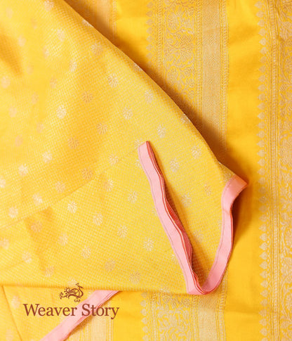 Yellow_Handloom_Tanchoi_Banarasi_Lehenga_with_Border_WeaverStory_02