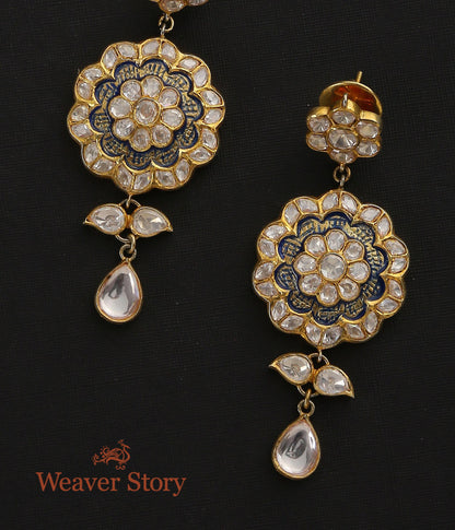 Gulbaksh_Earrings_with_Moissanite_Polki_Crafted_in_Pure_Silver_WeaverStory_02