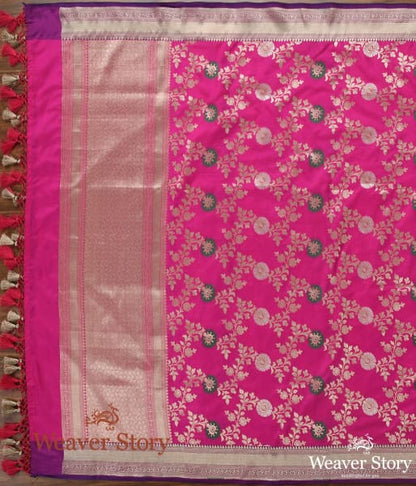 Handwoven_Rani_Pink_Meenakari_Jangla_Dupatta_WeaverStory_02