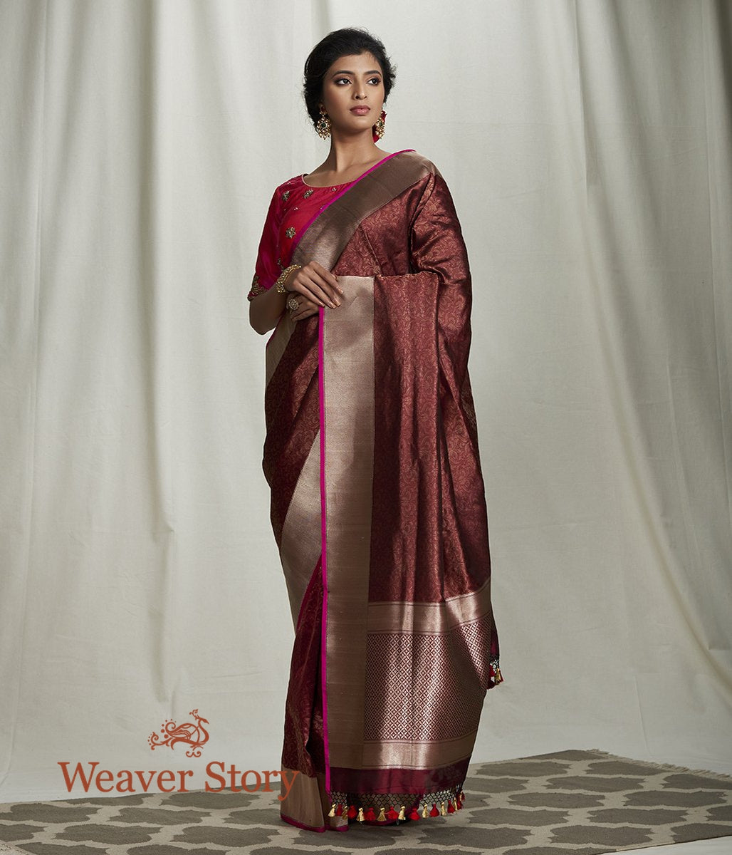 Handwoven_Brown_and_Copper_Zari_Tanchoi_with_Mehrab_Jaal_WeaverStory_02