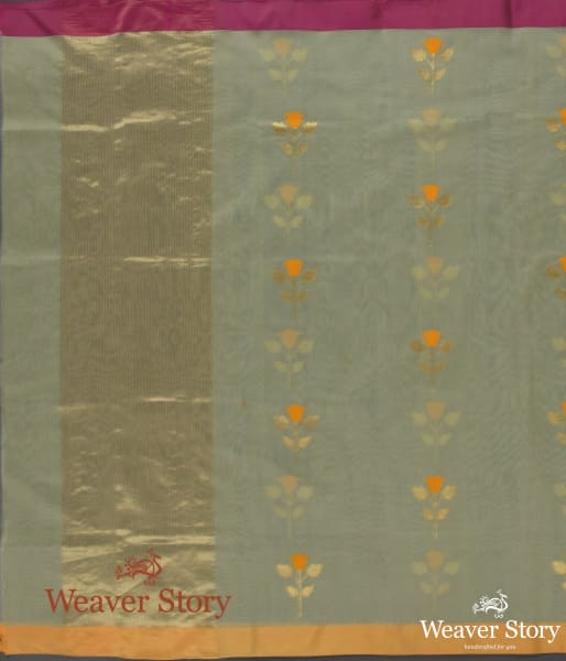 Handwoven_Cotton_Silk_Chanderi_Dupatta_with_Rose_Flower_Motif_WeaverStory_02