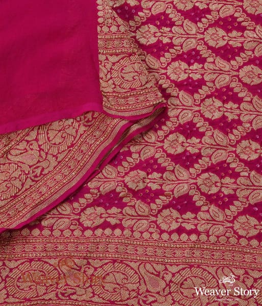 Handwoven_Pink_Banarasi_Bandhej_Dupatta_WeaverStory_02