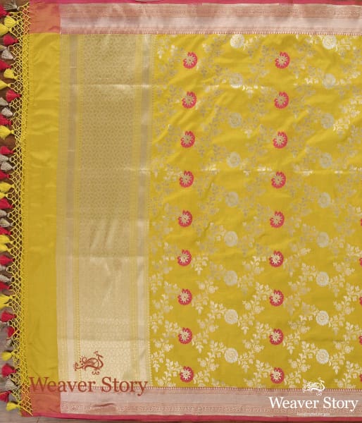 Handwoven_Yellow_Meenakari_Jangla_Dupatta_WeaverStory_02