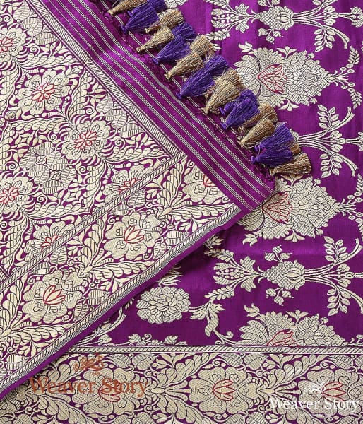 Handwoven_Purple_Kadhwa_Banarasi_Jangla_Dupatta_WeaverStory_02