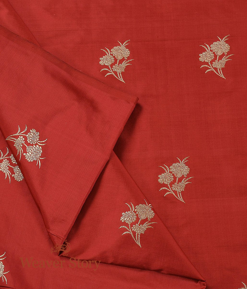 Handloom_Brick_Red_Kadhwa_Boota_Fabric_WeaverStory_02