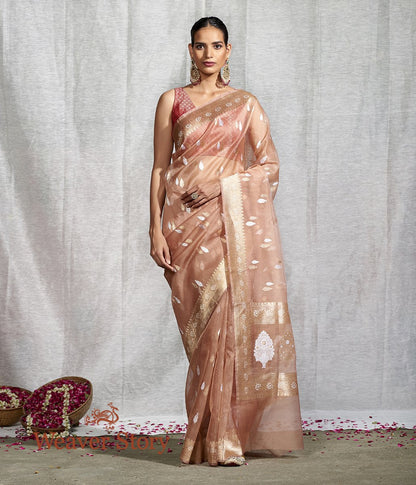 Handwoven_Soft_Brown_Sona_Rupa_Booti_Saree_With_Floral_Border_WeaverStory_02