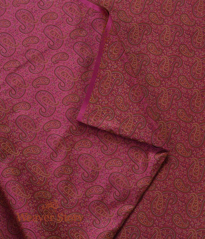 Handloom_Pink_Jamawar_Fabric_with_Small_Paisleys_WeaverStory_02