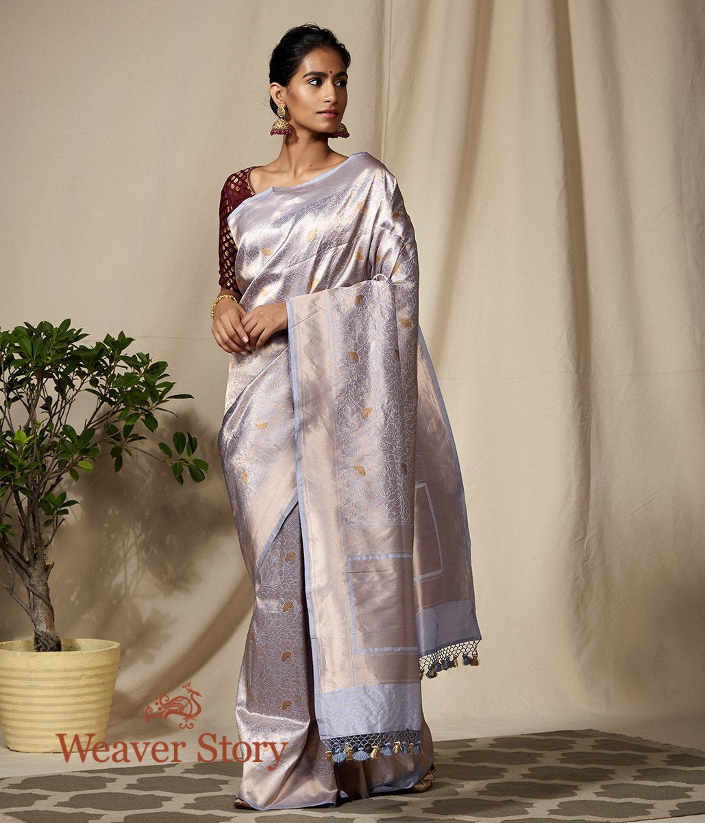 Handwoven_Lilac_Kimkhab_Banarasi_Saree_with_Mustard_Meenakari_WeaverStory_02