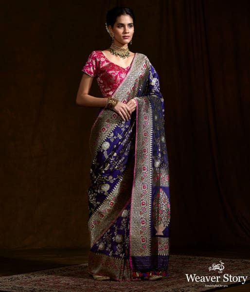 Purple_Sona_Rupa_Kadhwa_Jangla_with_floral_meenakari_WeaverStory_02