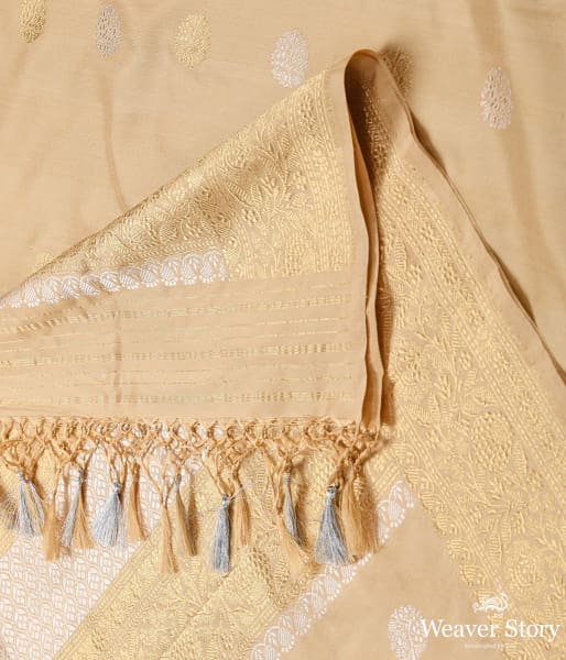 Handwoven_Golden_Beige_Kadhwa_Booti_Dupatta_with_Floral_Border_WeaverStory_02