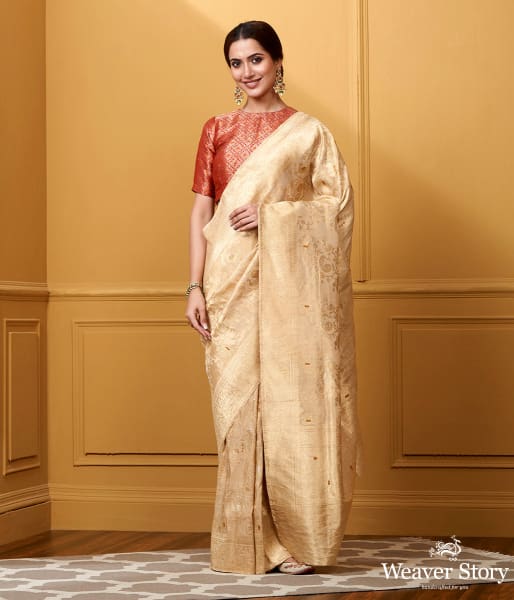 Handwoven_Gold_Tissue_Shikargah_Saree_WeaverStory_02