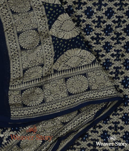 Handwoven_Blue_Banarasi_Bandhej_Dupatta_WeaverStory_02