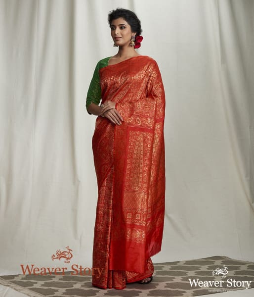 Handloom_Red_Banarasi_Gharchola_Saree_WeaverStory_02