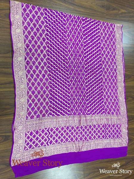 Handwoven_Purple_Bandhej_Dupatta_WeaverStory_02