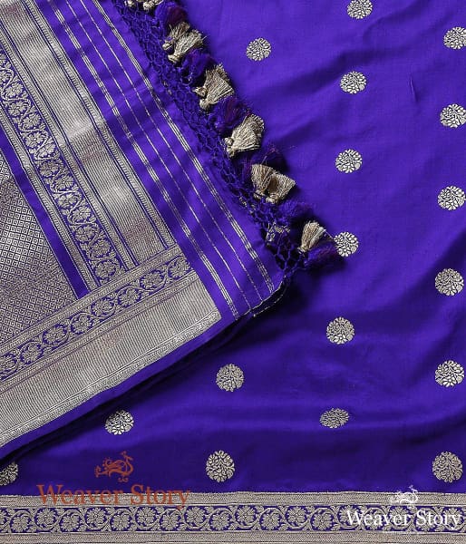 Handwoven_Blue_Kadhwa_Asharfi_Booti_Dupatta_WeaverStory_02