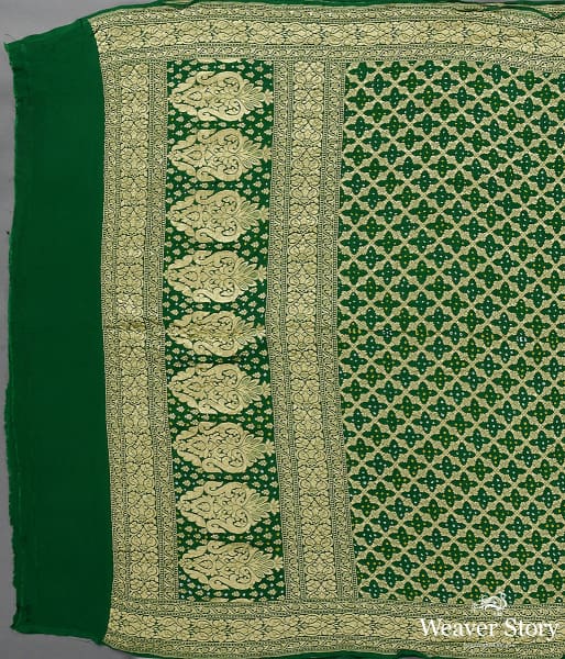 Handwoven_Green_Banarasi_Bandhej_Dupatta_WeaverStory_02